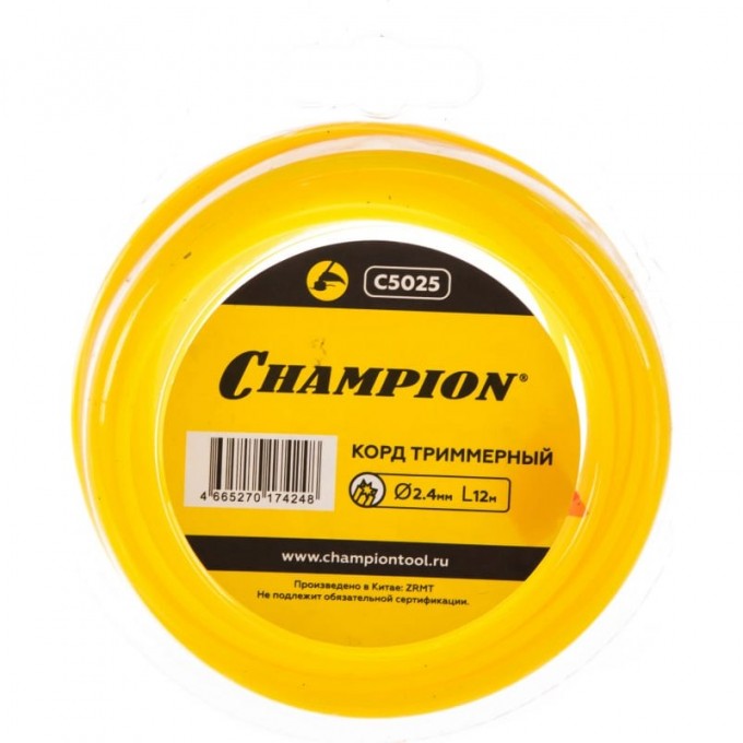 Корд триммерный CHAMPION Star 2.4 мм х 12 м, C5025 CH-C5025